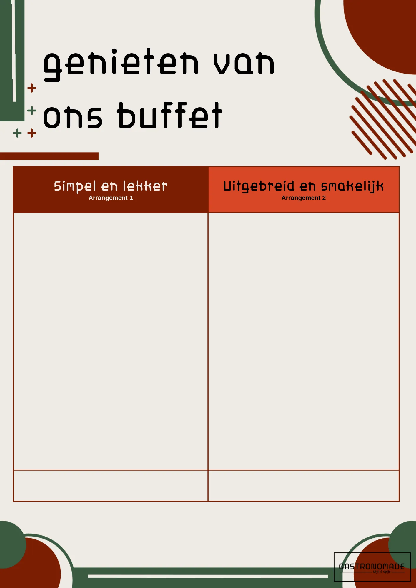 Genieten van ons buffet